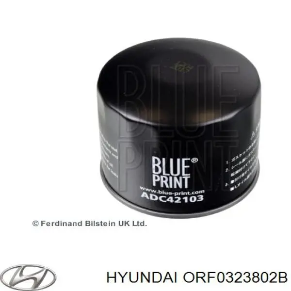 Масляний фільтр двигуна Hyundai/Kia ORF0323802B ціна, від 243.25 UAH