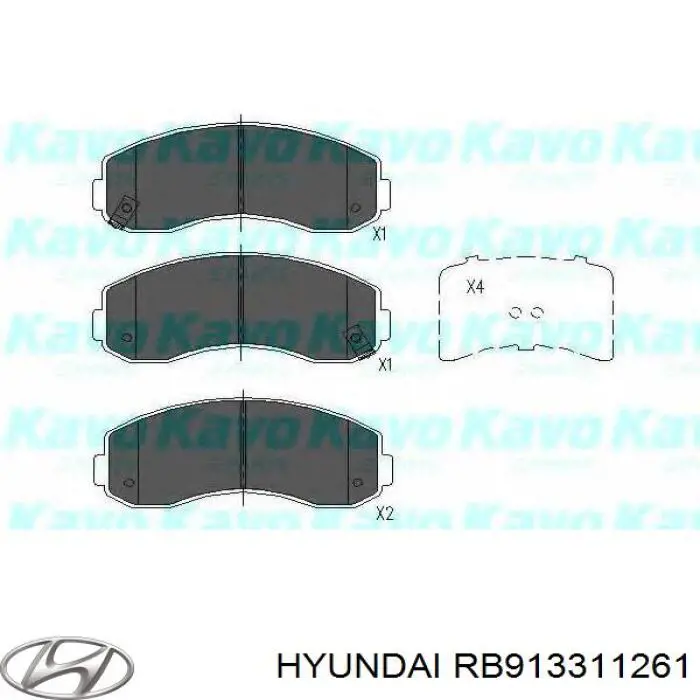 Колодки гальмівні передні, дискові RB913311261 Hyundai/Kia