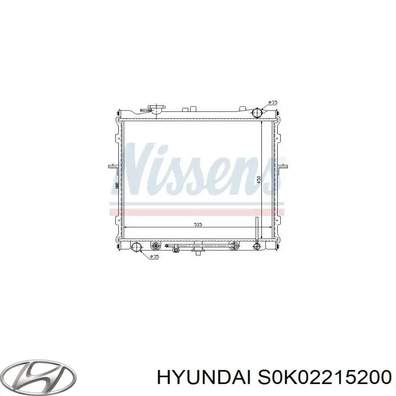 S0K02215200 Hyundai/Kia Радіатор охолодження двигуна