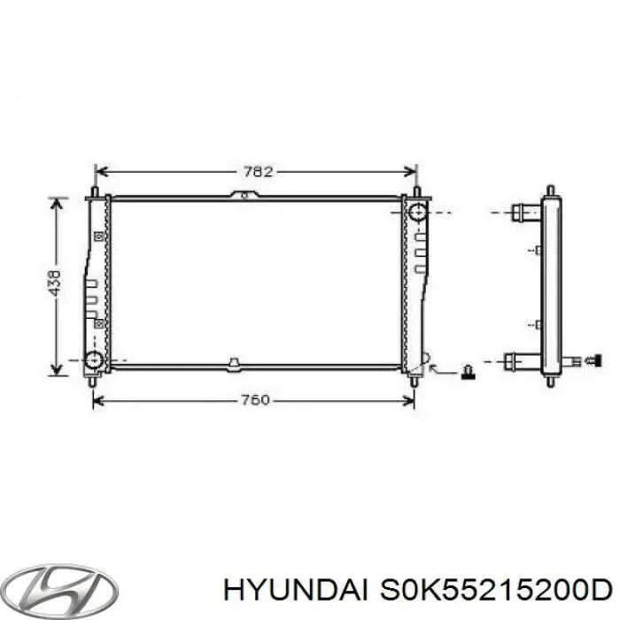 Купити S0K55215200D Hyundai/Kia Радіатор двигуна