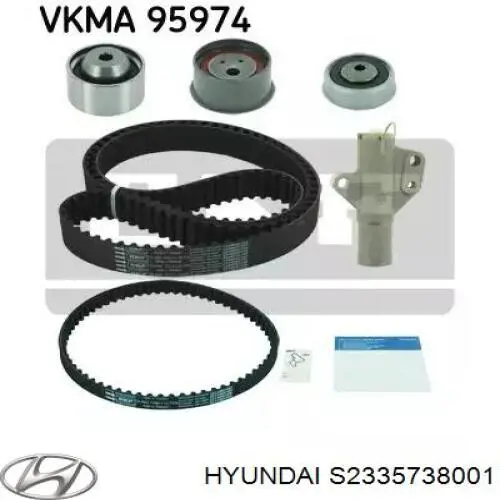 Ролик натягувача балансировочного ременя S2335738001 Hyundai/Kia
