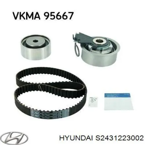 Зубчастий ремінь Hyundai/Kia S2431223002 ціна, від 13.16 USD