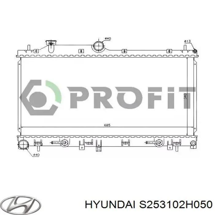 Купити S253102H050 Hyundai/Kia Радіатор двигуна