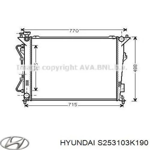 Купити S253103K190 Hyundai/Kia Радіатор двигуна