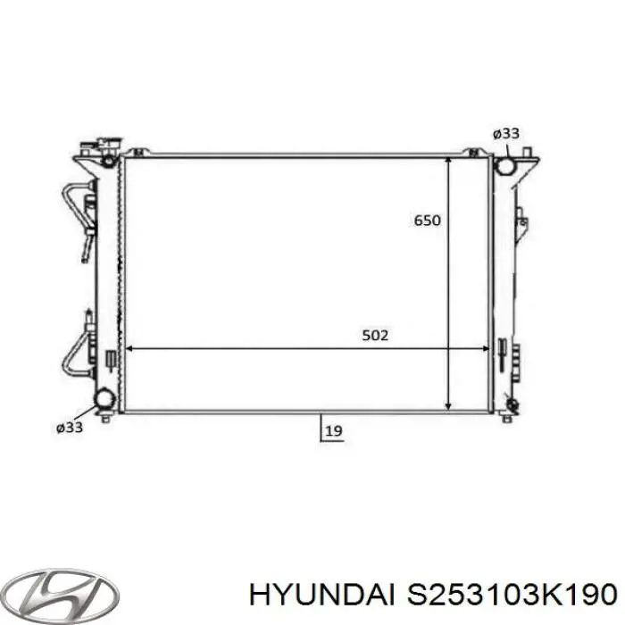 S253103K190 Hyundai/Kia радіатор охолодження двигуна