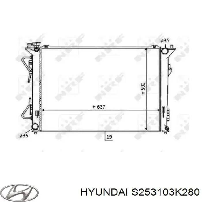 Купити S253103K280 Hyundai/Kia Радіатор двигуна