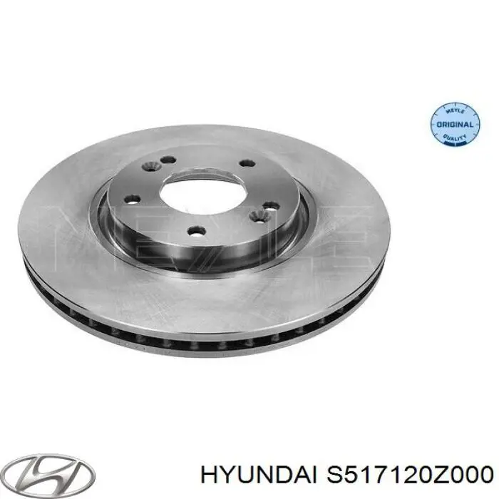 Гальмівні диски передні S517120Z000 Hyundai/Kia