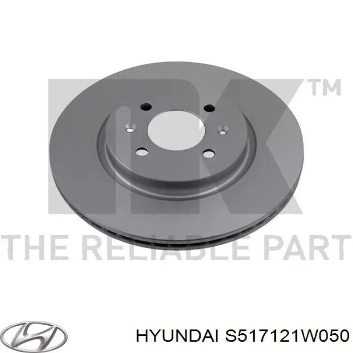 Диск переднього гальма Hyundai/Kia S517121W050 ціна, від 42.27 USD