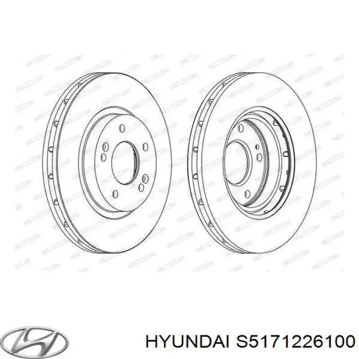 S5171226100 Hyundai/Kia диск гальмівний передній