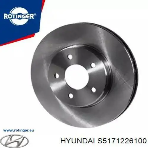 Диск переднього гальма Hyundai/Kia S5171226100 ціна, від 41.00 USD