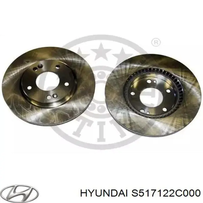 Гальмівні диски передні S517122C000 Hyundai/Kia