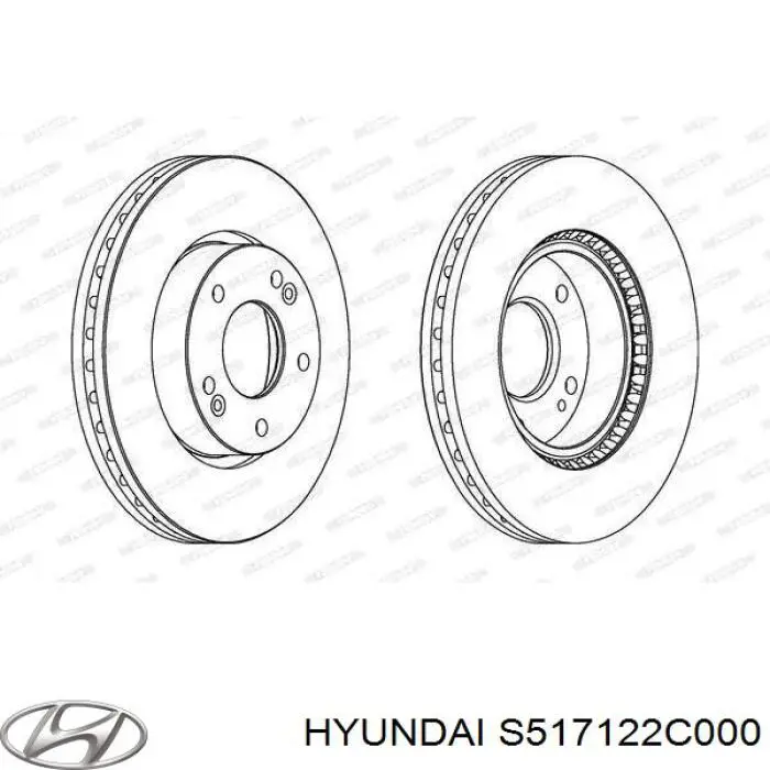 Диск гальмівний передній Hyundai/Kia S517122C000
