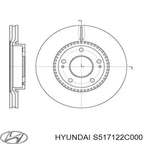 S517122C000 Hyundai/Kia Гальмо дискове переднє