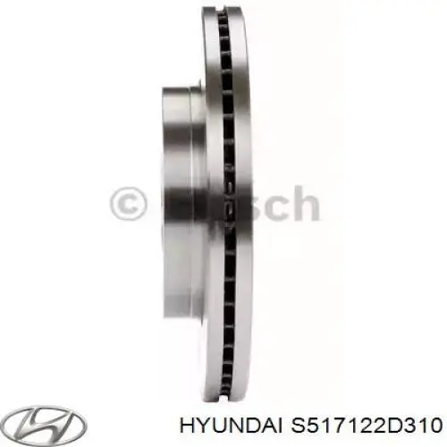 S517122D310 Hyundai/Kia диск гальмівний передній