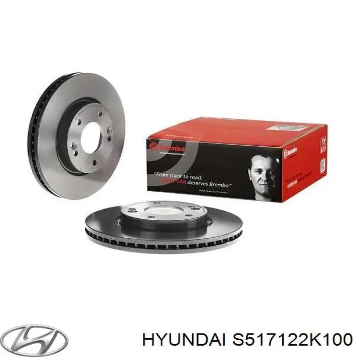 Гальмівні диски передні S517122K100 Hyundai/Kia