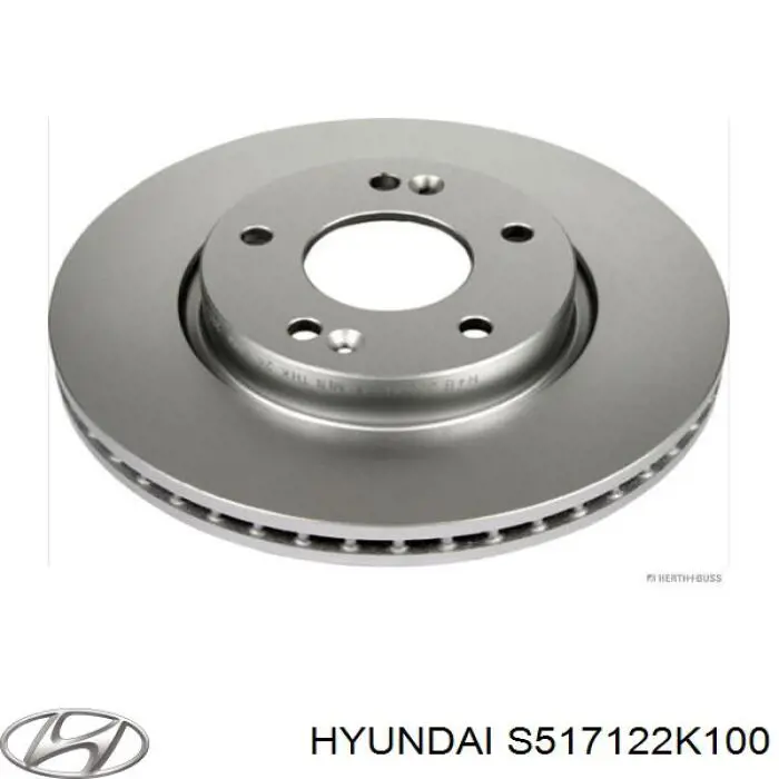 S517122K100 Hyundai/Kia диск гальмівний передній