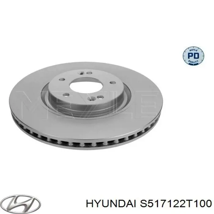 Диск переднього гальма Hyundai/Kia S517122T100 ціна, від 61.25 USD