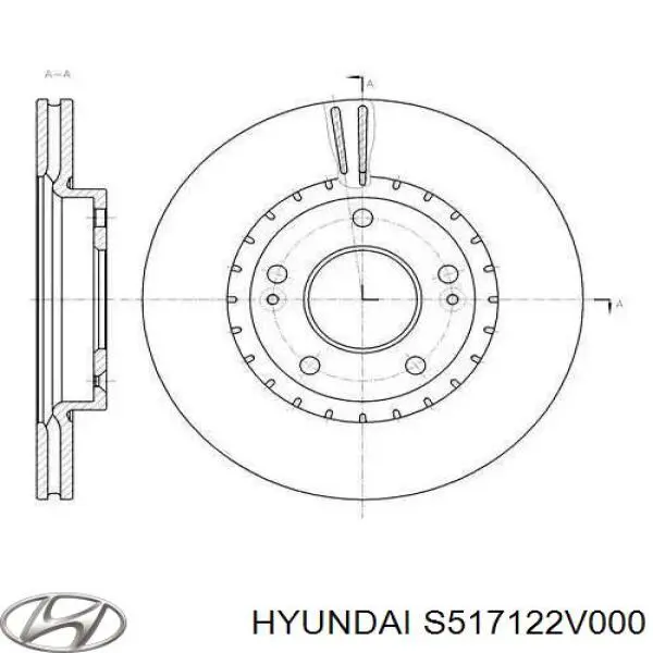 Купити S517122V000 Hyundai/Kia Ротор гальмівний
