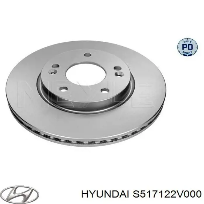 S517122V000 Hyundai/Kia диск гальмівний передній