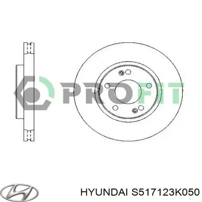 Купити S517123K050 Hyundai/Kia Ротор гальмівний
