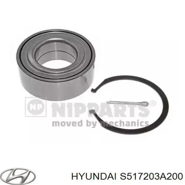 Комплект підшипник маточини передньої Hyundai/Kia S517203A200 ціна, від 27.86 USD