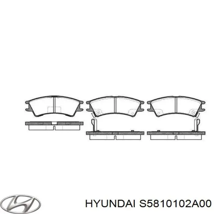 Купити S5810102A00 Hyundai/Kia Колодки гальмівні передні, дискові
