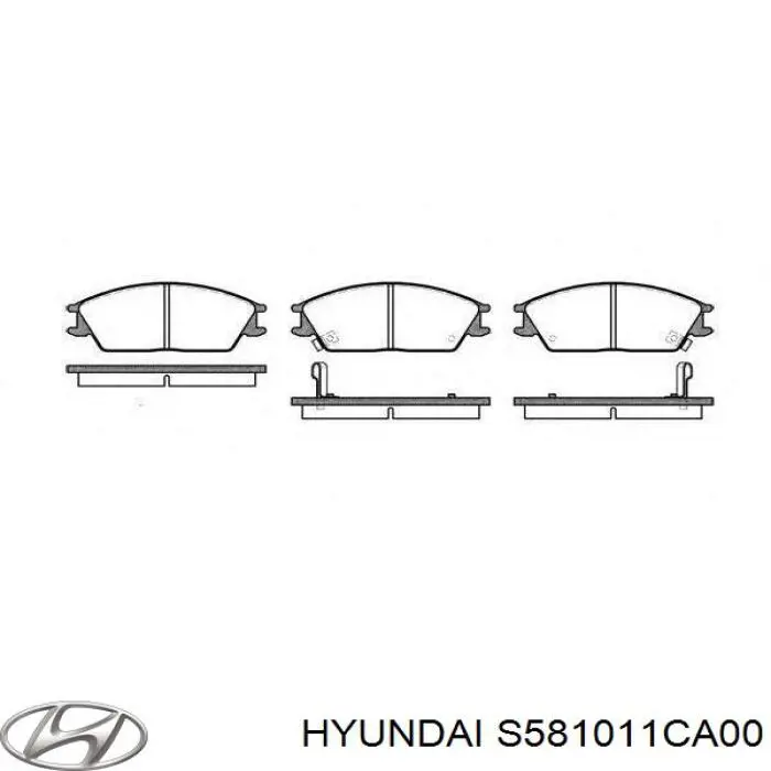 Передні тормозні колодки S581011CA00 Hyundai/Kia