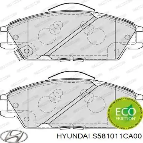 Гальмівні колодки Hyundai/Kia S581011CA00 ціна, від 13.81 USD