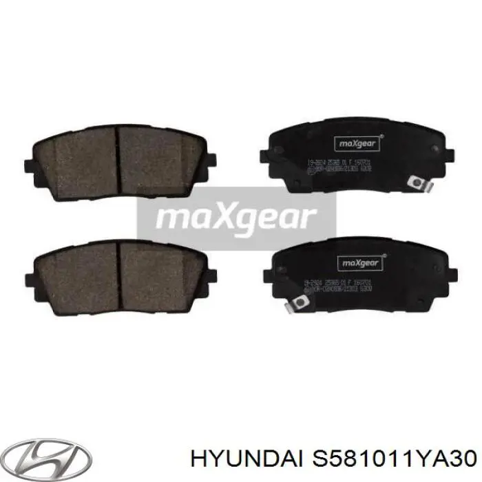 S581011YA30 Hyundai/Kia колодки гальмівні передні, дискові