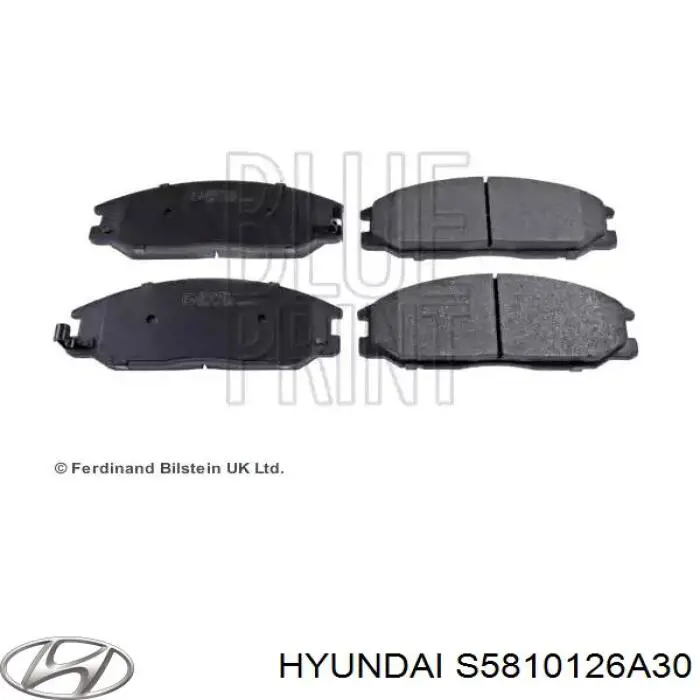 S5810126A30 Hyundai/Kia колодки гальмівні передні, дискові