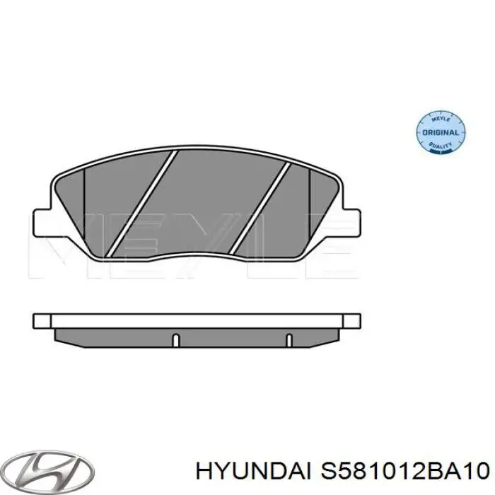 Купити S581012BA10 Hyundai/Kia Колодки гальмівні передні, дискові