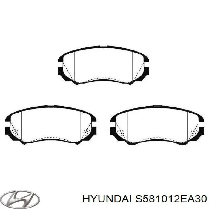 Передні тормозні колодки S581012EA30 Hyundai/Kia