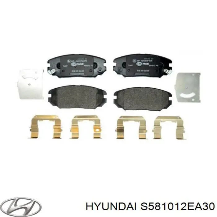 S581012EA30 Hyundai/Kia колодки гальмівні передні, дискові