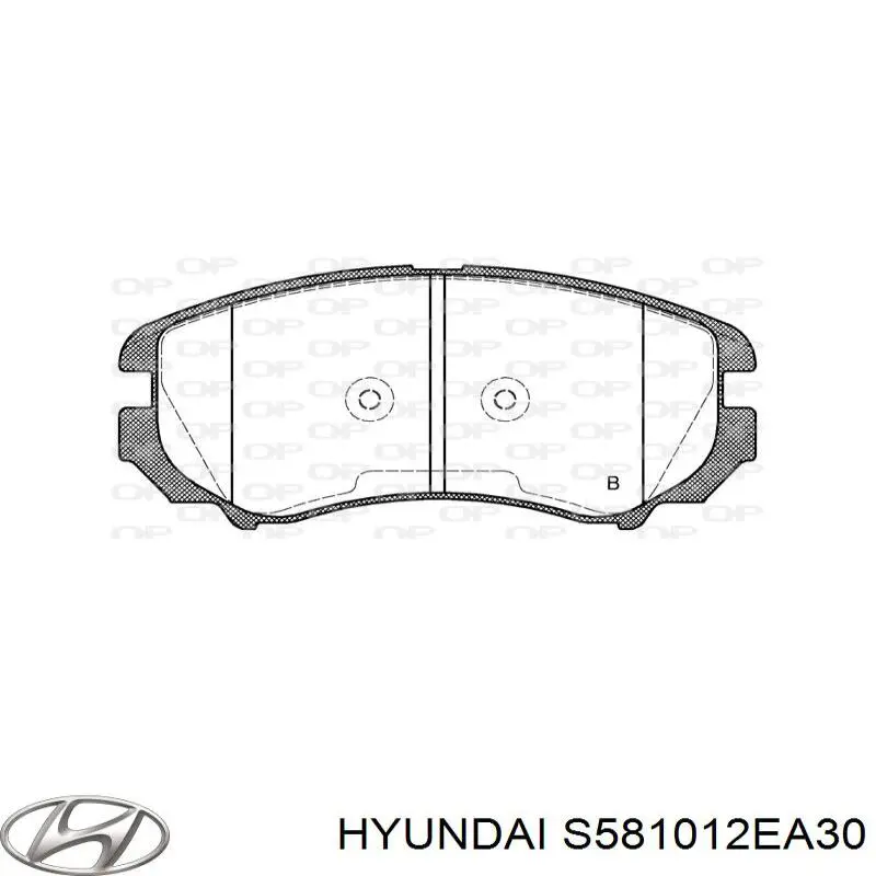 Купити S581012EA30 Hyundai/Kia Колодки гальмівні передні, дискові