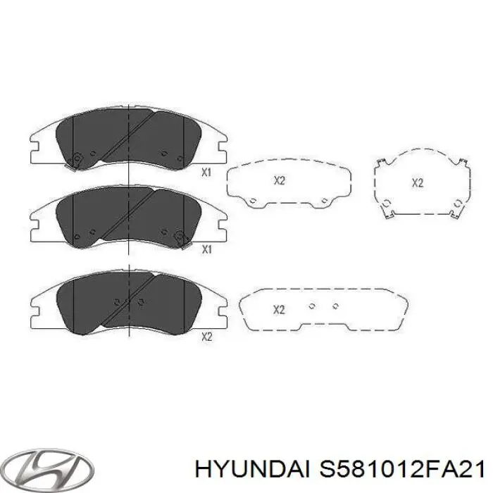 Гальмівні колодки Hyundai/Kia S581012FA21 ціна, від 24.56 USD
