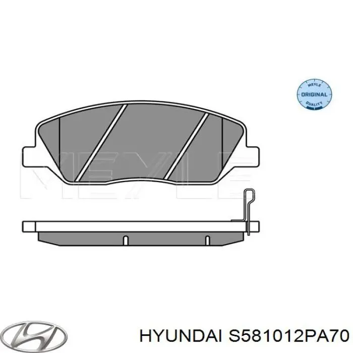 Купити S581012PA70 Hyundai/Kia Колодки гальмівні передні, дискові