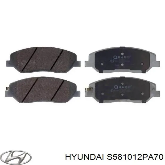 S581012PA70 Hyundai/Kia колодки гальмівні передні, дискові