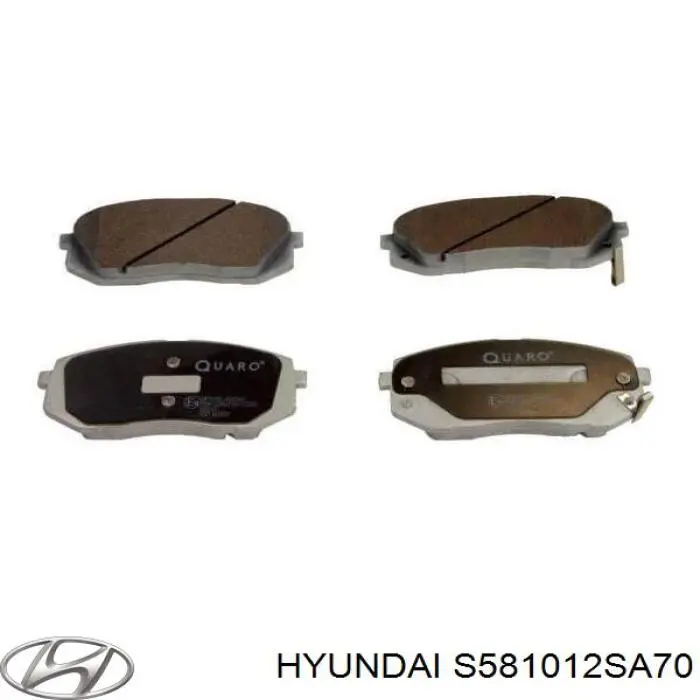 Гальмівні колодки Hyundai/Kia S581012SA70 ціна, від 32.65 USD