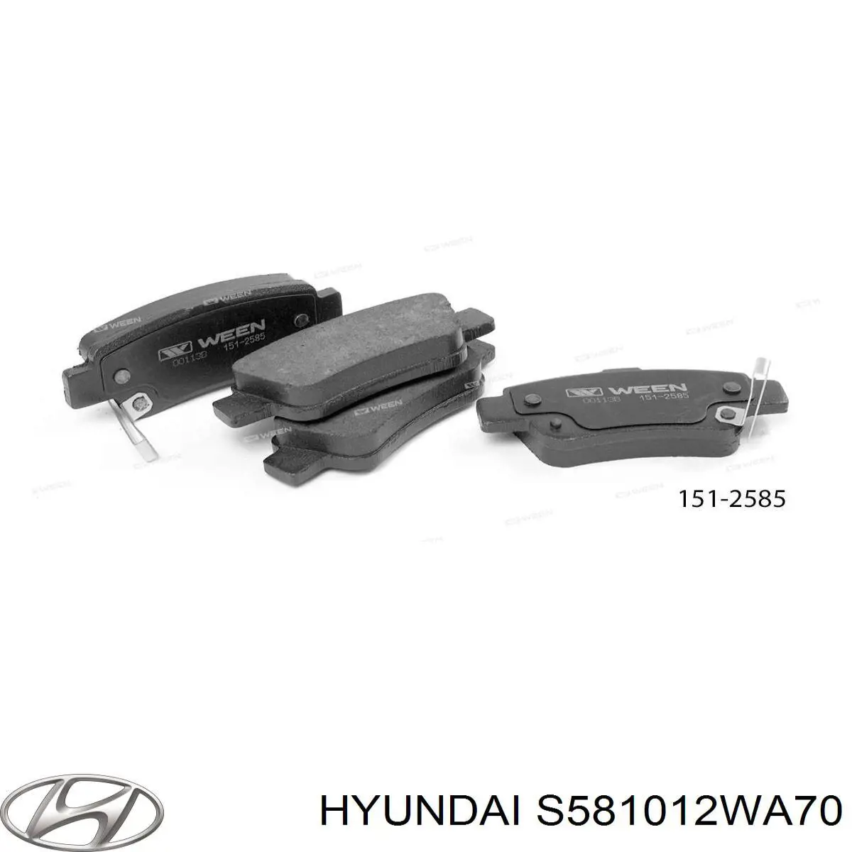 Тормозні колодки Hyundai/Kia S581012WA70