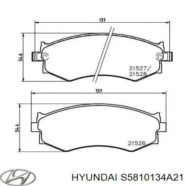 S5810134A21 Hyundai/Kia колодки гальмівні передні, дискові