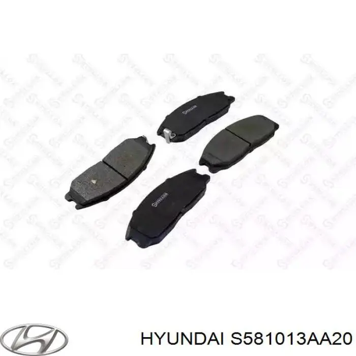 Передні тормозні колодки S581013AA20 Hyundai/Kia
