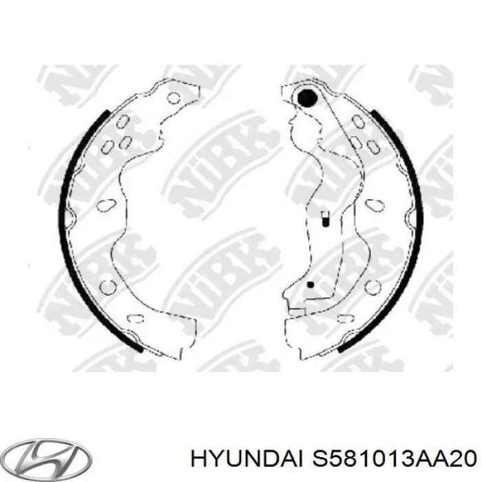 Передні тормозні колодки S581013AA20 Hyundai/Kia