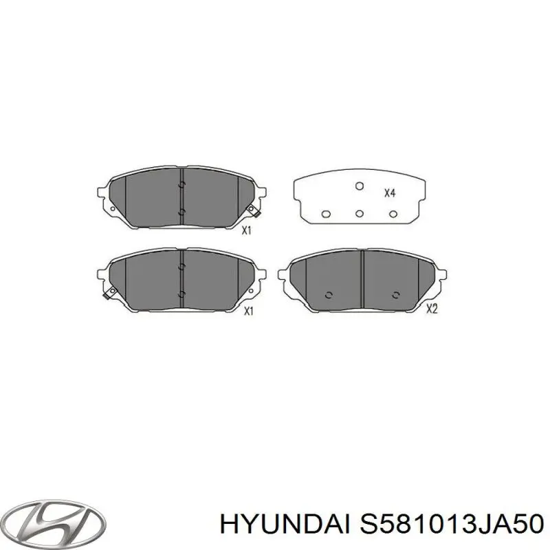 S581013JA50 Hyundai/Kia колодки гальмівні передні, дискові