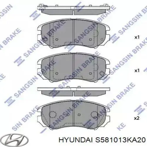 Гальмівні колодки Hyundai/Kia S581013KA20 ціна, від 24.84 USD