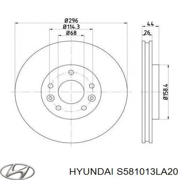 Купити S581013LA20 Hyundai/Kia Колодки гальмівні передні, дискові