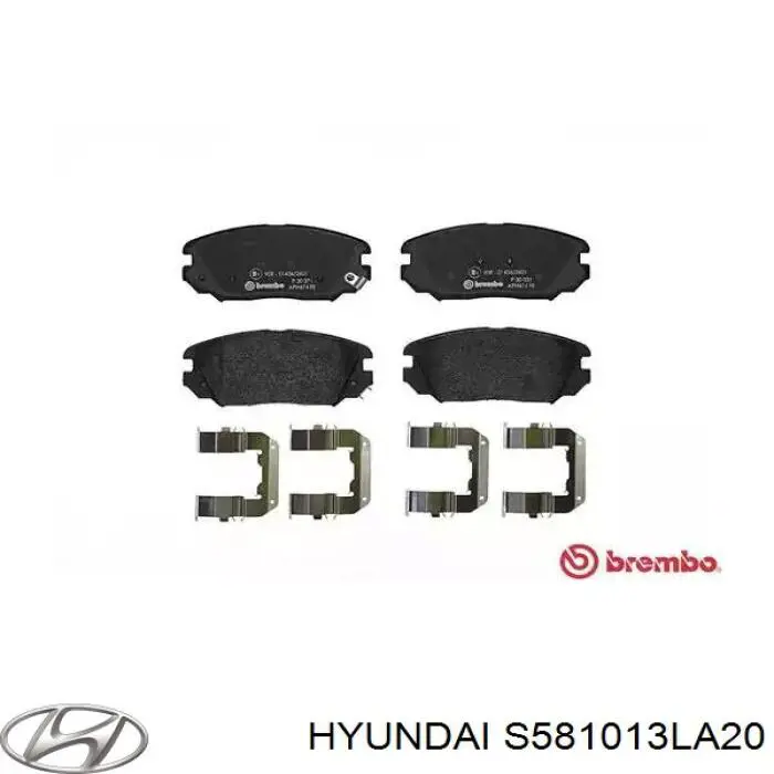 Колодки гальмівні передні, дискові S581013LA20 Hyundai/Kia