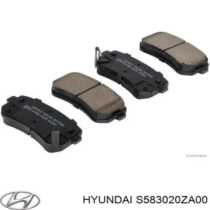 S583020ZA00 Hyundai/Kia колодки гальмові задні, дискові