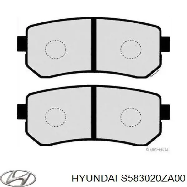 Купити S583020ZA00 Hyundai/Kia Задні колодки