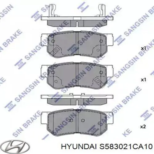 Задні гальмівні колодки Hyundai/Kia S583021CA10 ціна, від 12.42 USD