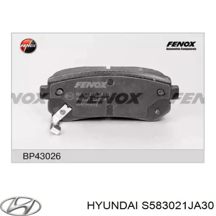 Задні дискові колодки Hyundai/Kia S583021JA30
